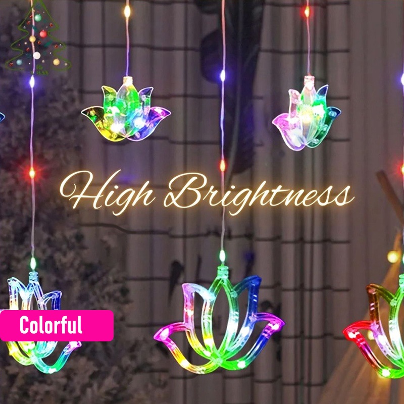 Lighting Decoration For Diwali - 4M 8 Modes Deepavali Lotus Icicle