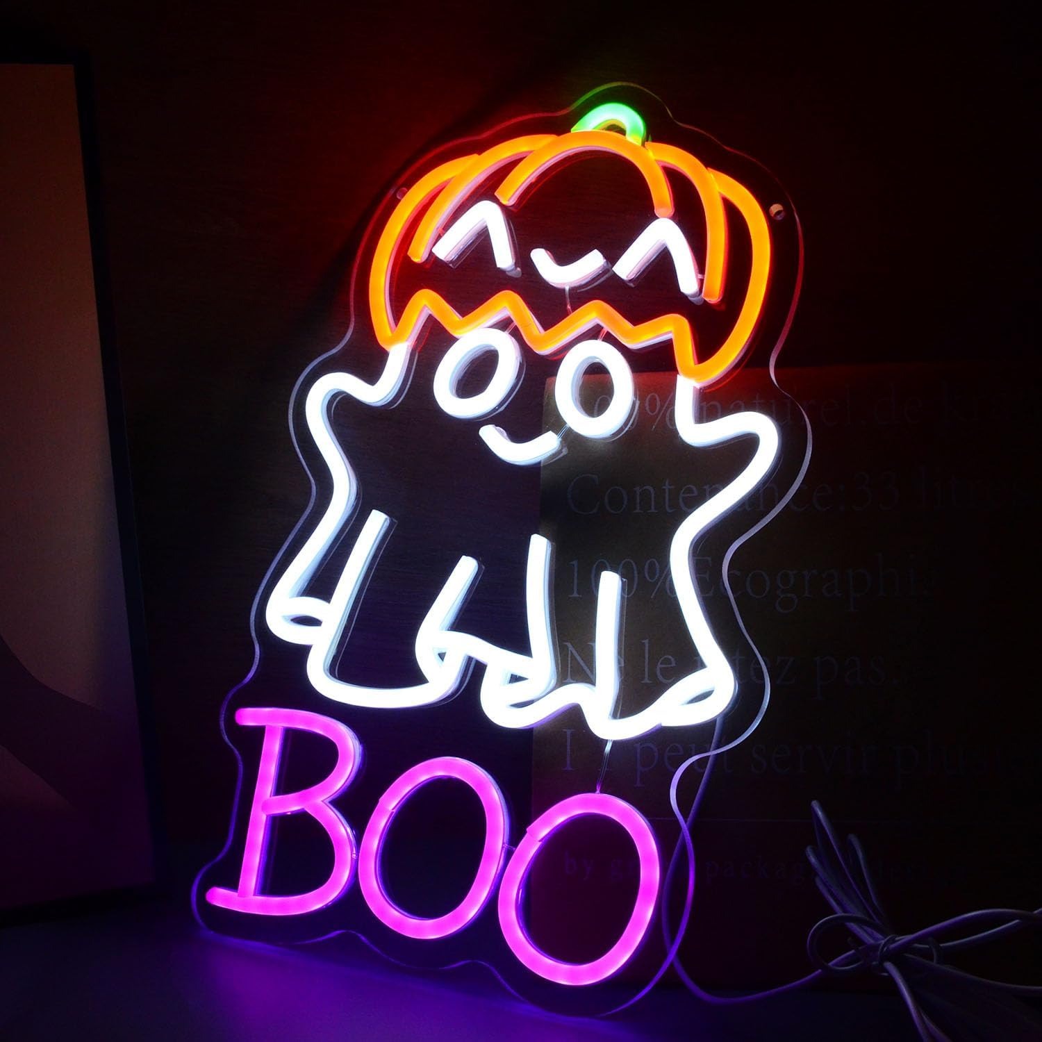 Cute Ghost Pumpkin Hat BOO LED - Home Decor Lighting Tricks ulasan dan harga