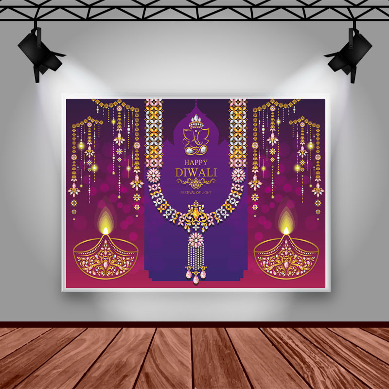 Happy Diwali Photography Backd - Lighting Decoration For Diwali ulasan dan harga