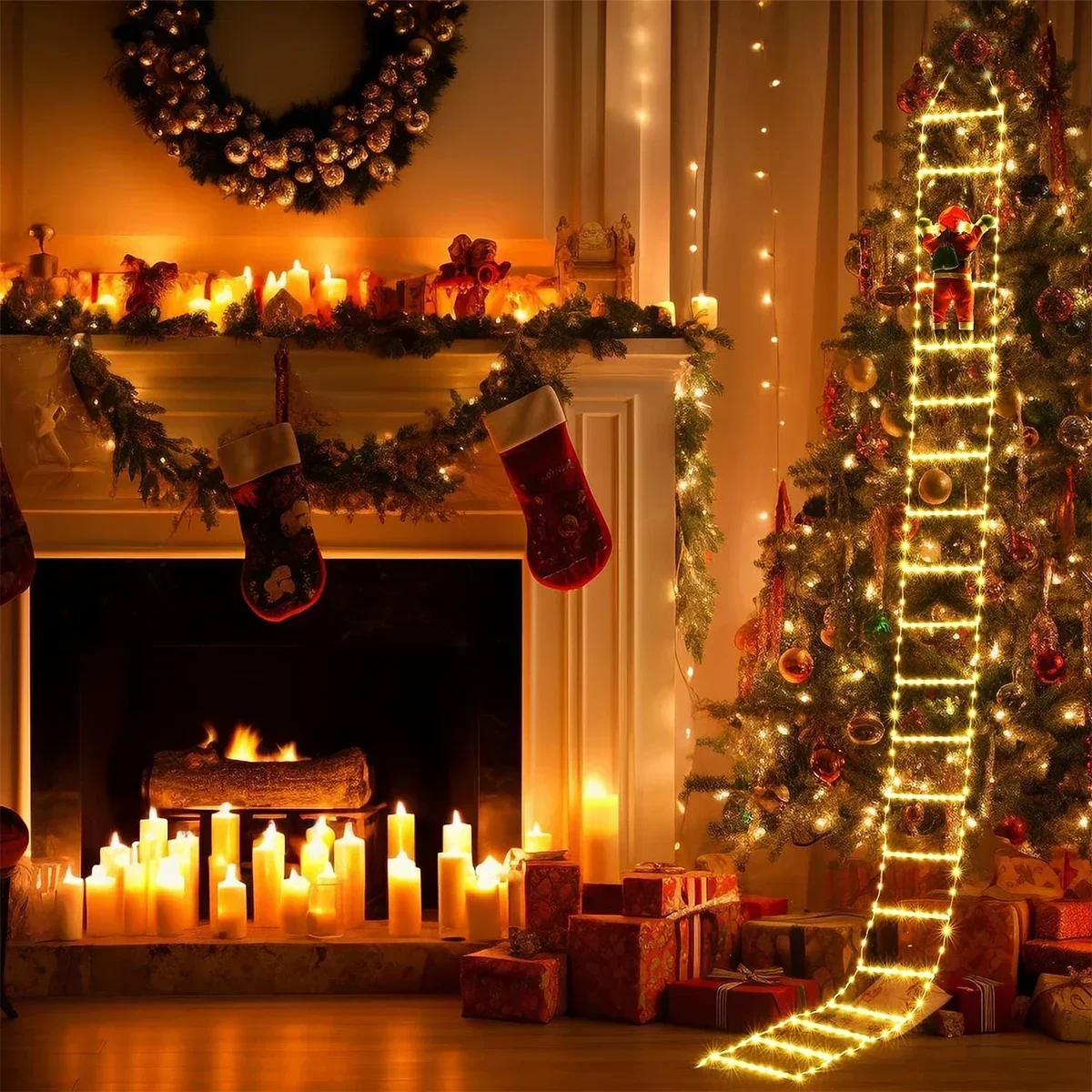 LED Ladder Light for Santa Cla - Lighting Tree Decor ulasan dan harga