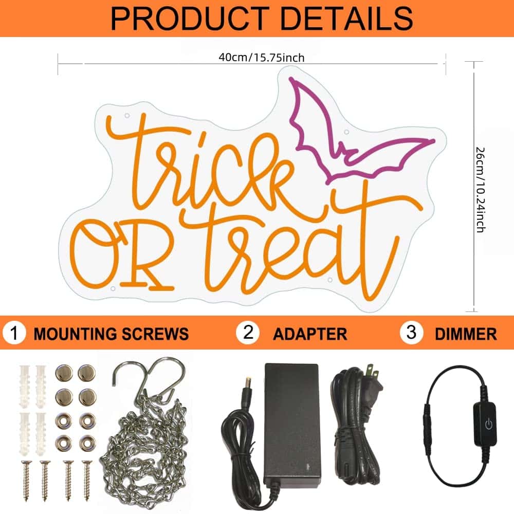 USB Powered Trick OR Treat LED - Home Decor Lighting Tricks ulasan dan harga