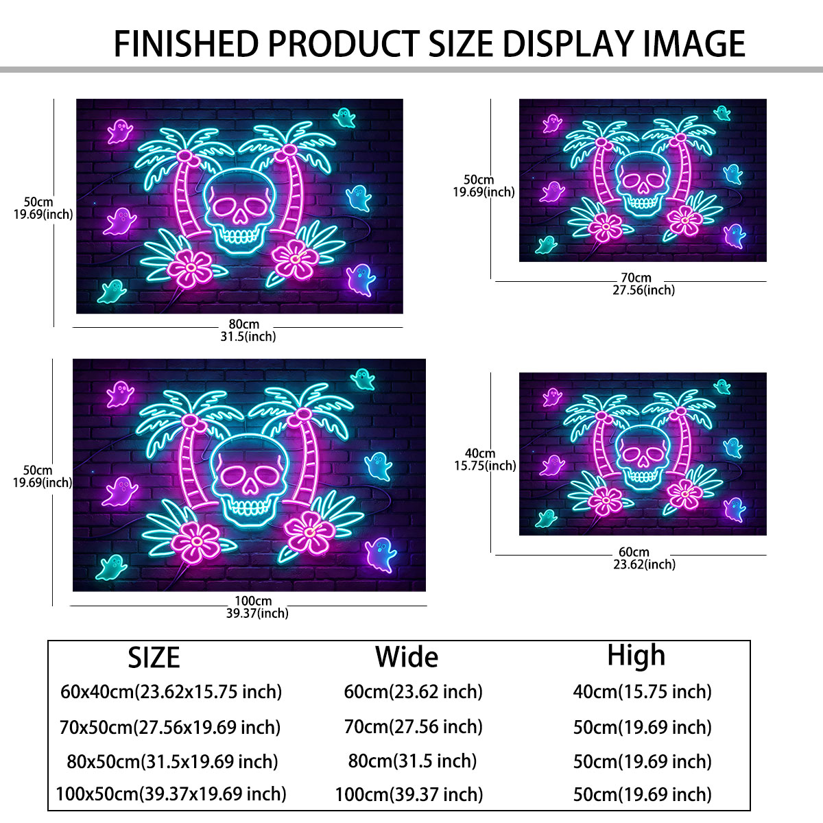 Neon Light Wall Sticker Palm T - Wall Decor Lighting Tree ulasan dan harga