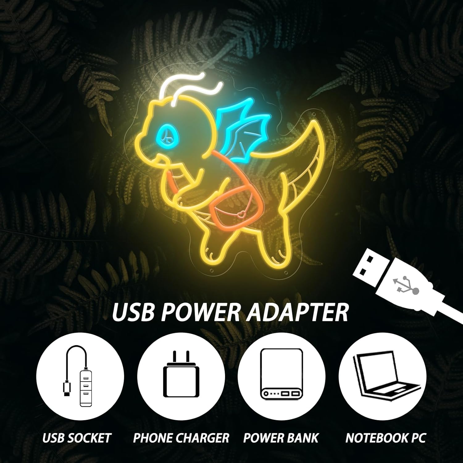 USB Dimmable Cute Dinosaur Neo - Outdoor Lighting Decor Ideas ulasan dan harga