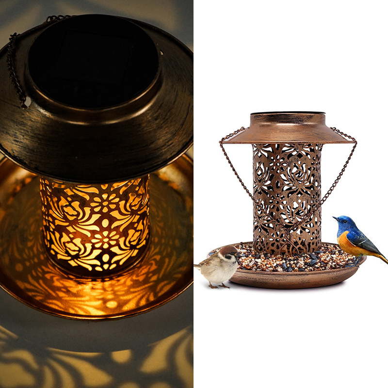 Solar Bird Feeder Metal Outdoo - Outdoor Lighting Decor Ideas ulasan dan harga