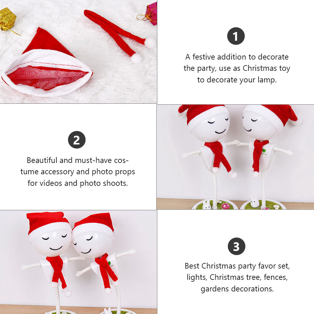 1Set Christmas Hat Scarf Decor - Lighting Tree Decor ulasan dan harga