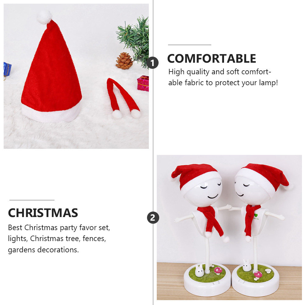 1Set Christmas Hat Scarf Decor - Lighting Tree Decor ulasan dan harga