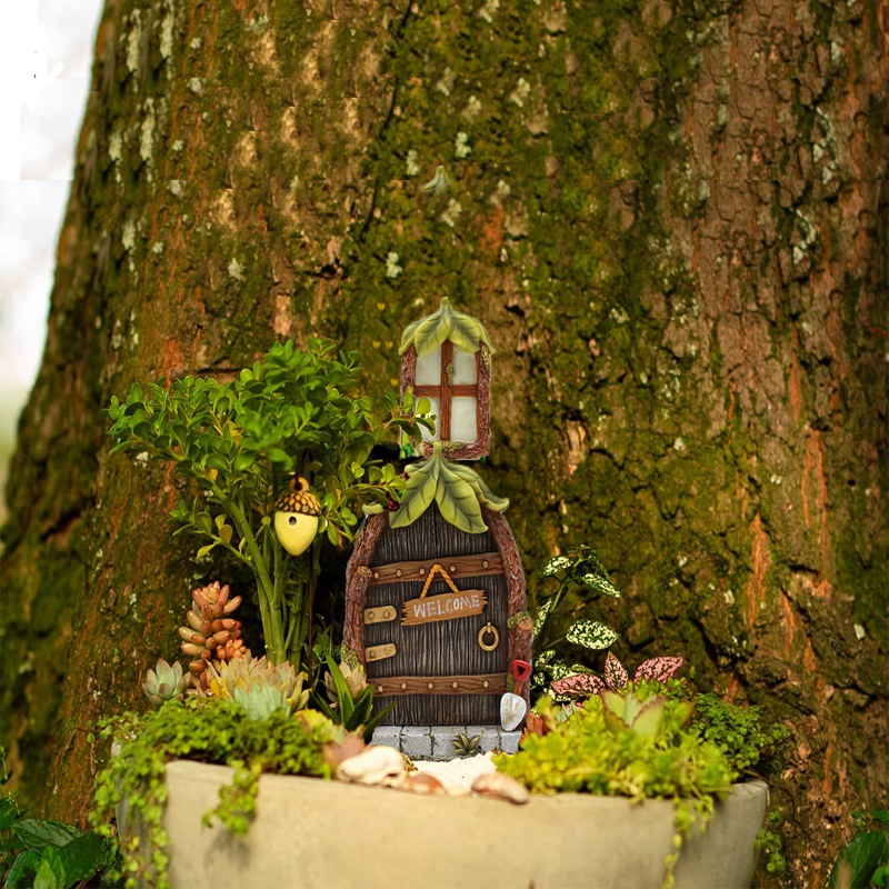 Miniature Fairy Gnome Home Win - Lighting Tree Decor ulasan dan harga
