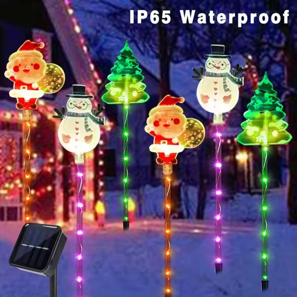 1Set of Solar Santa Claus&Chri - Lighting Tree Decor ulasan dan harga