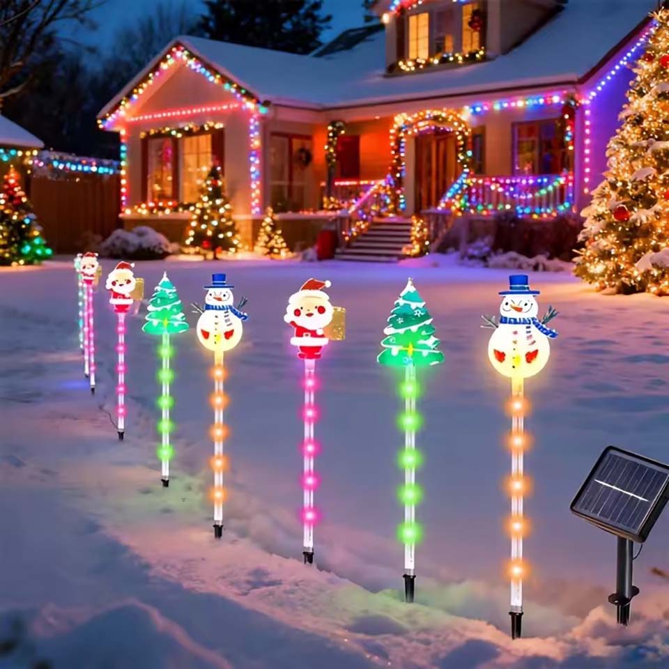 1Set of Solar Santa Claus&Chri - Lighting Tree Decor ulasan dan harga
