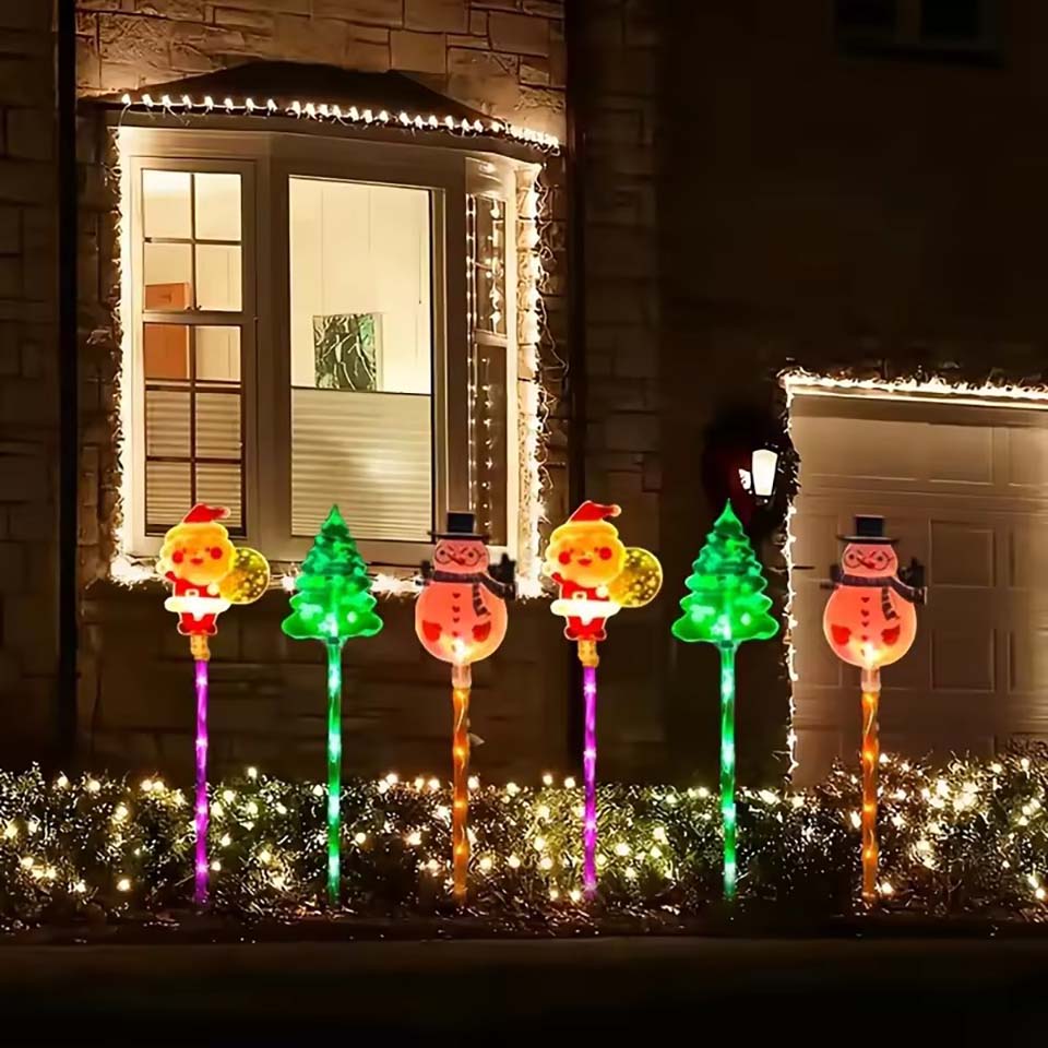 1Set of Solar Santa Claus&Chri - Lighting Tree Decor ulasan dan harga
