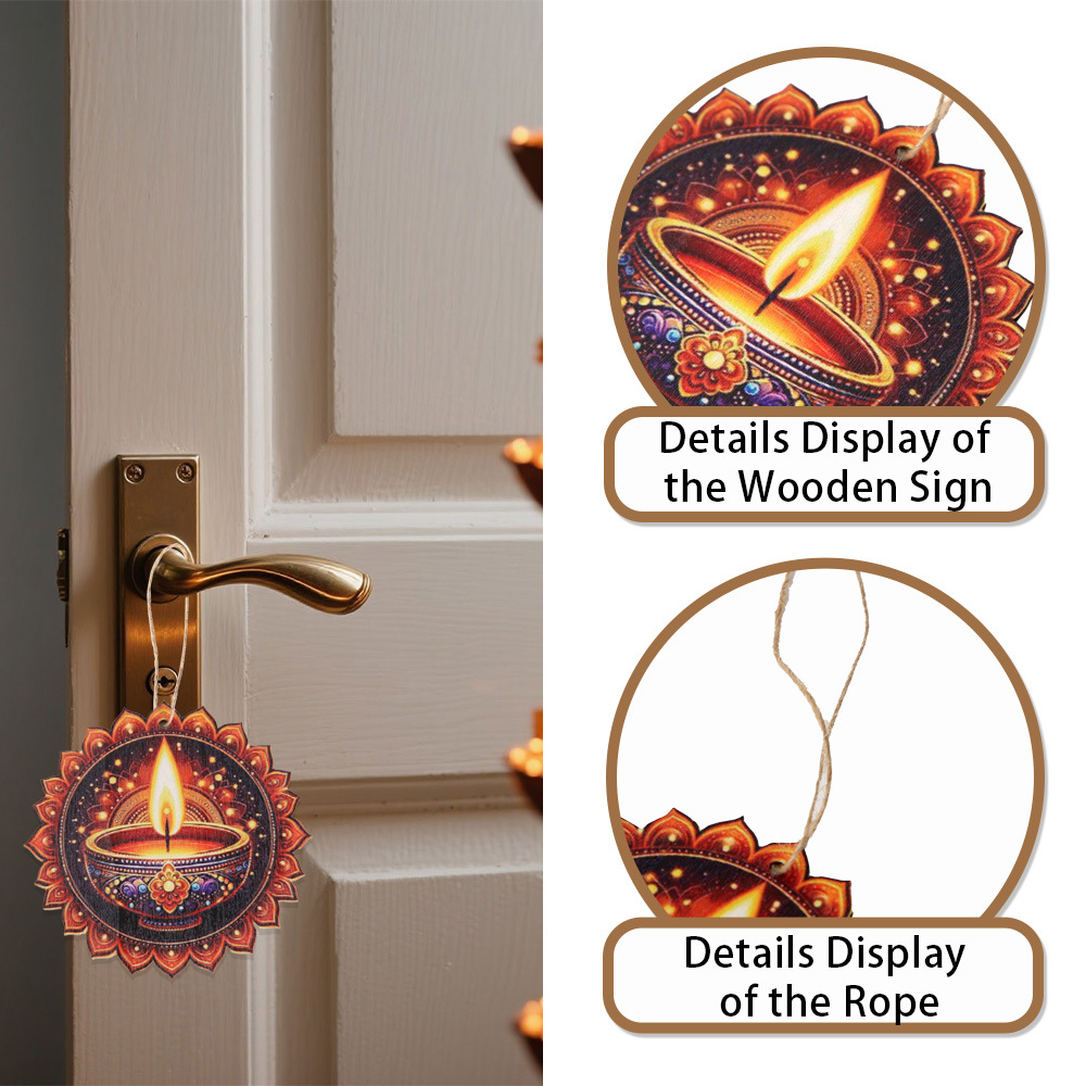 Diwali Themed Decor - Wooden C - Lighting Decoration For Diwali ulasan dan harga