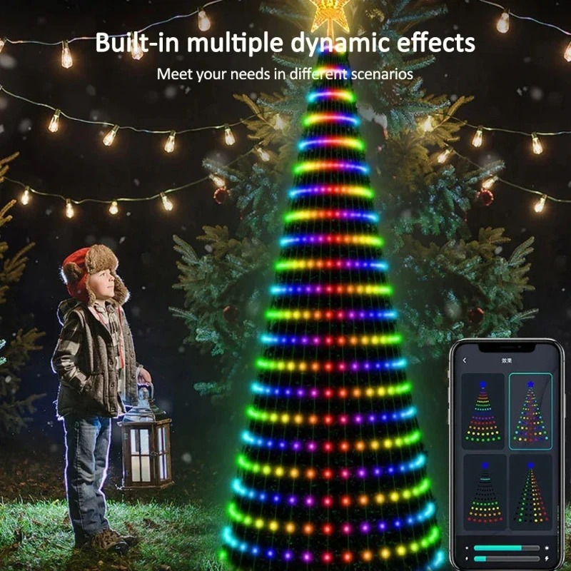 Christmas Star Tree Lights RGB - Lighting Tree Decor ulasan dan harga