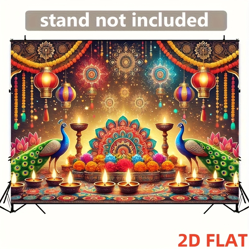 Diwali Peacock Lantern Tapestr - Lighting Decoration For Diwali ulasan dan harga