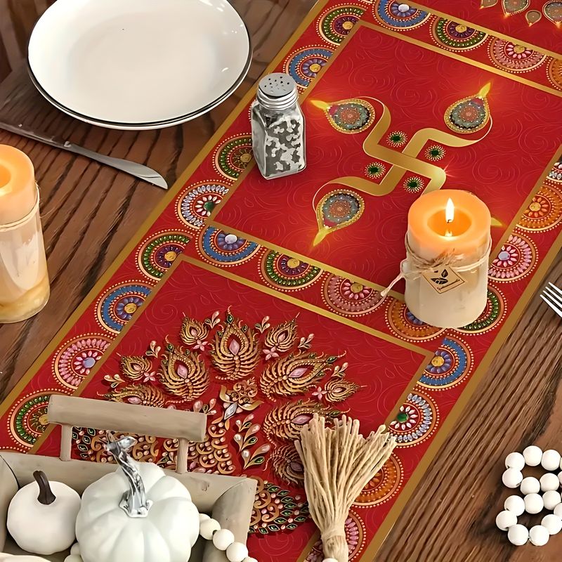 VIKAMA Happy Diwali Table Runn - Lighting Decoration For Diwali ulasan dan harga