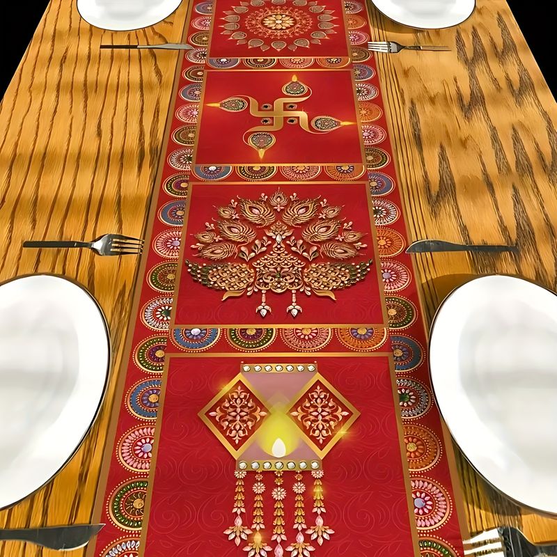 VIKAMA Happy Diwali Table Runn - Lighting Decoration For Diwali ulasan dan harga