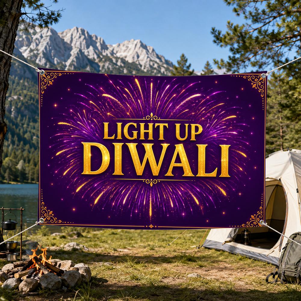 Light Up Diwali Banner Flags A - Lighting Decoration For Diwali ulasan dan harga