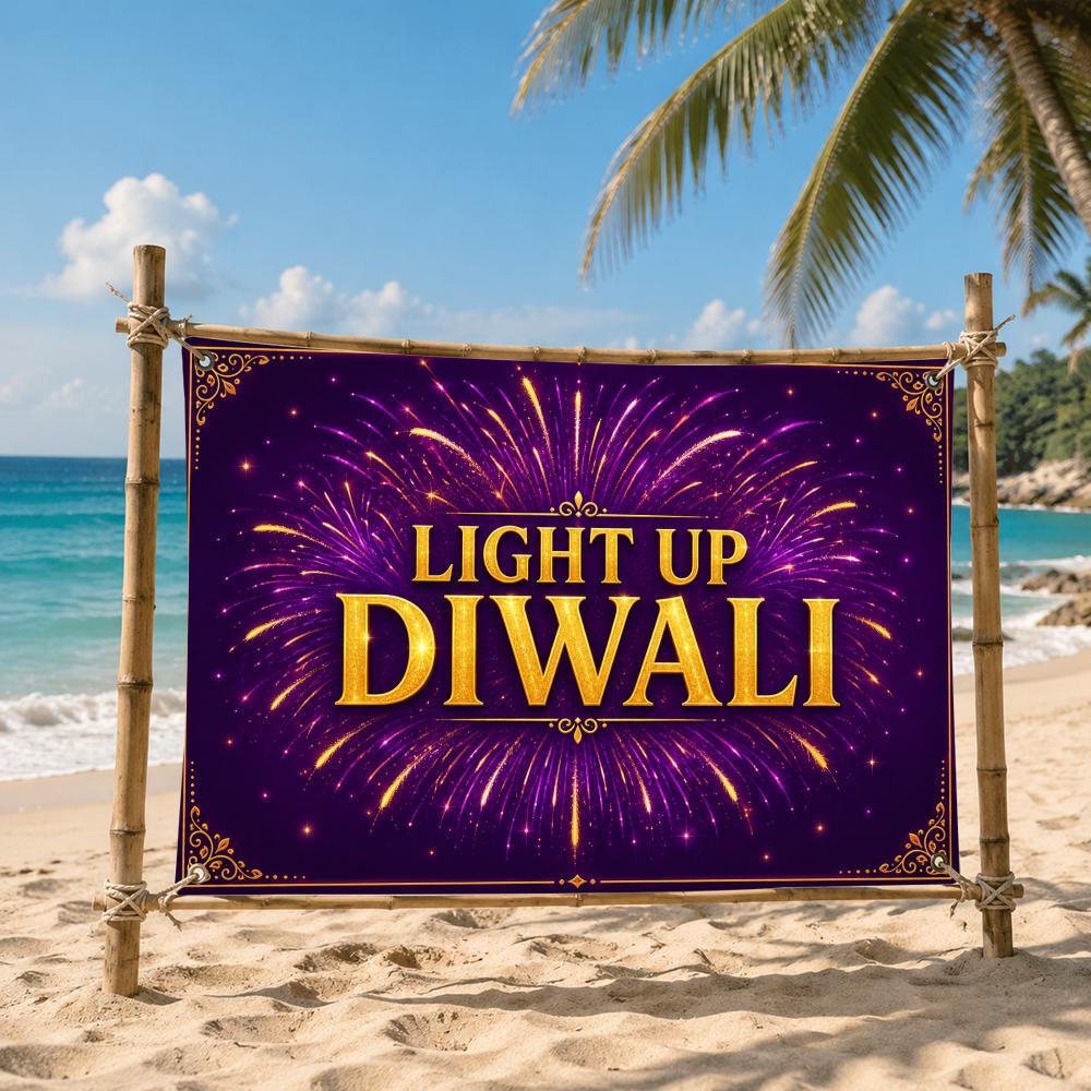 Light Up Diwali Banner Flags A - Lighting Decoration For Diwali ulasan dan harga