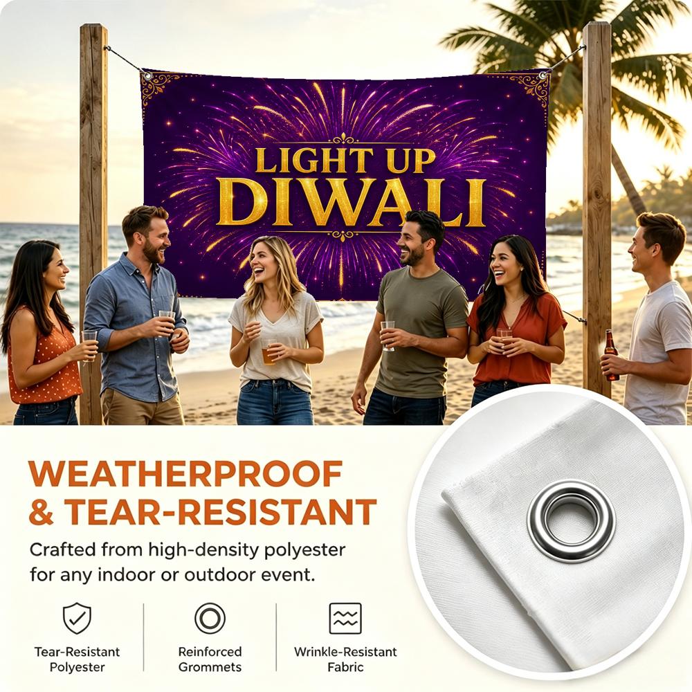 Light Up Diwali Banner Flags A - Lighting Decoration For Diwali ulasan dan harga