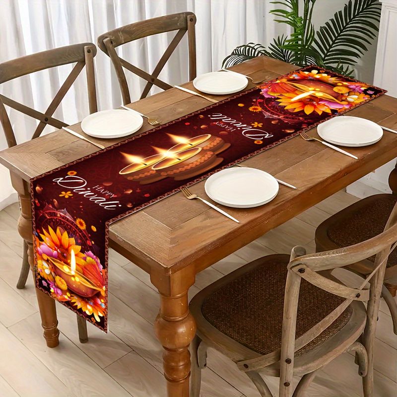 VIKAMA Happy Diwali Table Runn - Lighting Decoration For Diwali ulasan dan harga