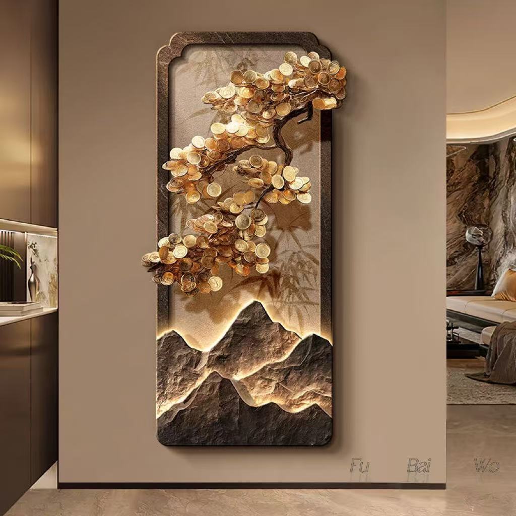 New Chinese style luxury tree  - Wall Decor Lighting Tree ulasan dan harga