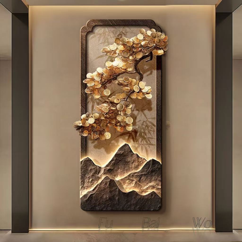 New Chinese style luxury tree  - Wall Decor Lighting Tree ulasan dan harga