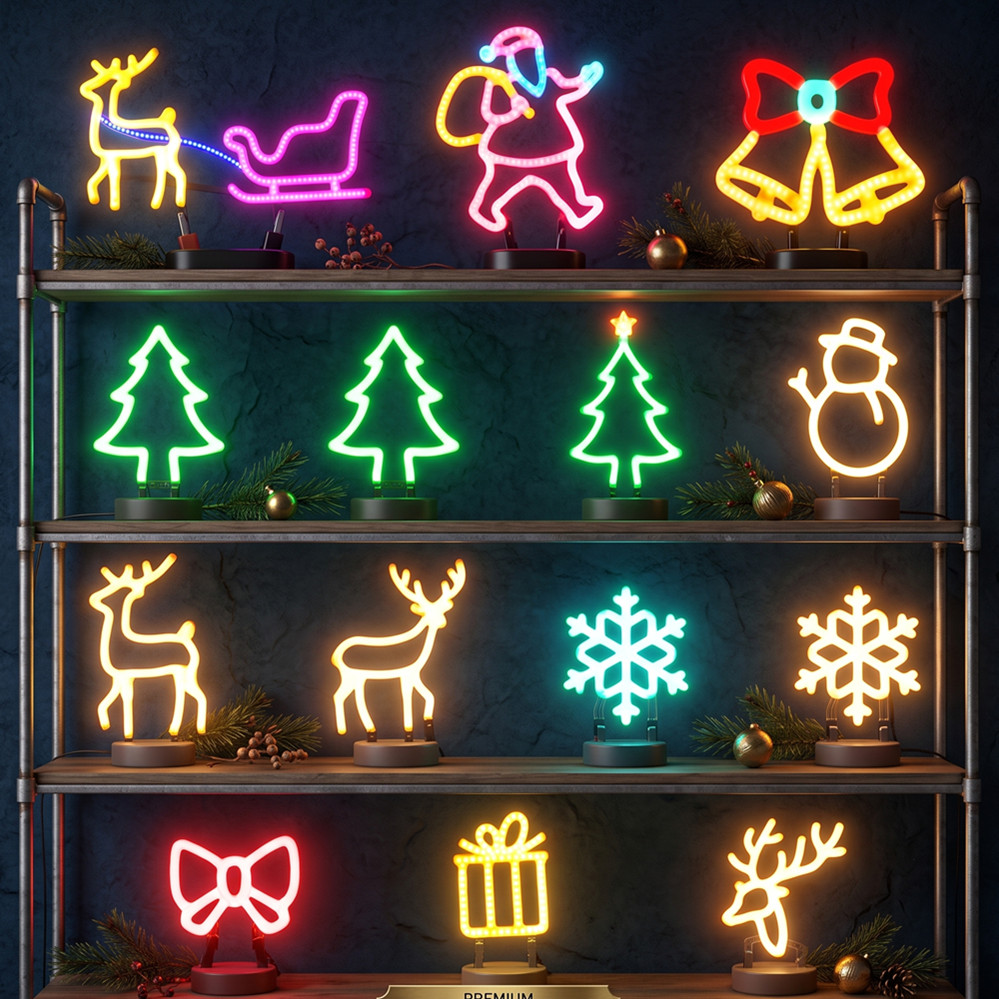 Christmas Decoration LED Neon  - Wall Decor Lighting Tree ulasan dan harga