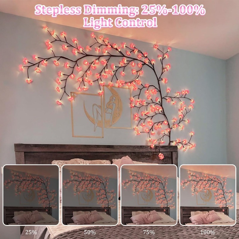 LED Cherry Blossom Tree Branch - Wall Decor Lighting Tree ulasan dan harga