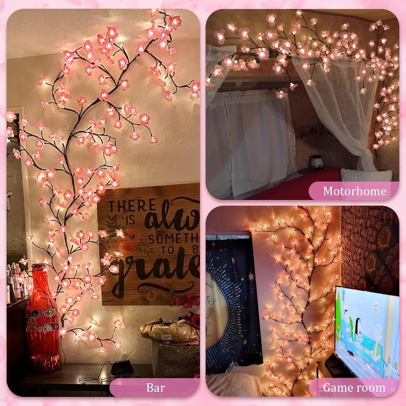 LED Cherry Blossom Tree Branch - Wall Decor Lighting Tree ulasan dan harga