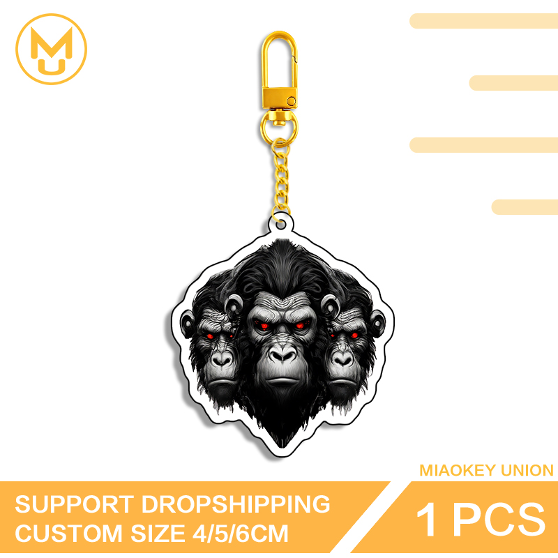 Three Chimpanzee Heads Keyring - Union Lighting & Decor Hours ulasan dan harga