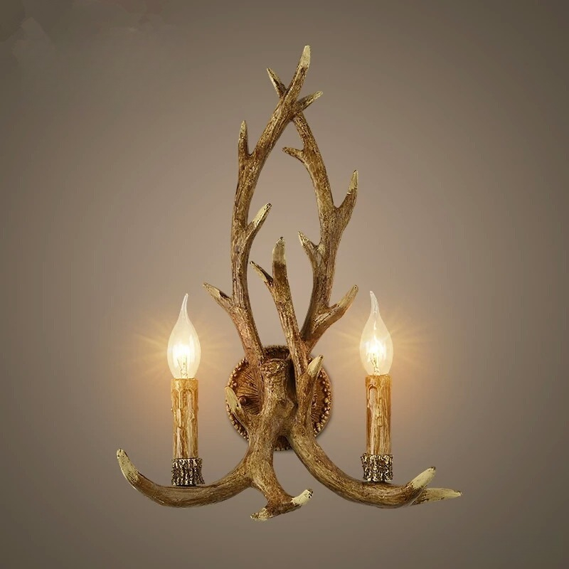 Wooden Feeling Resin Decorativ - Wall Decor Lighting Tree ulasan dan harga