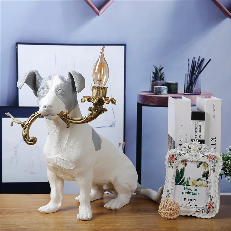 Resin Engraved Puppy Dog Table - Lava Lamp Desktop ulasan dan harga