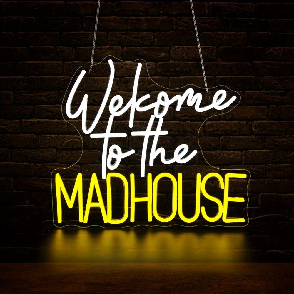 Welcome To The Madhouse Neon S - Outdoor Lighting Decor Ideas ulasan dan harga