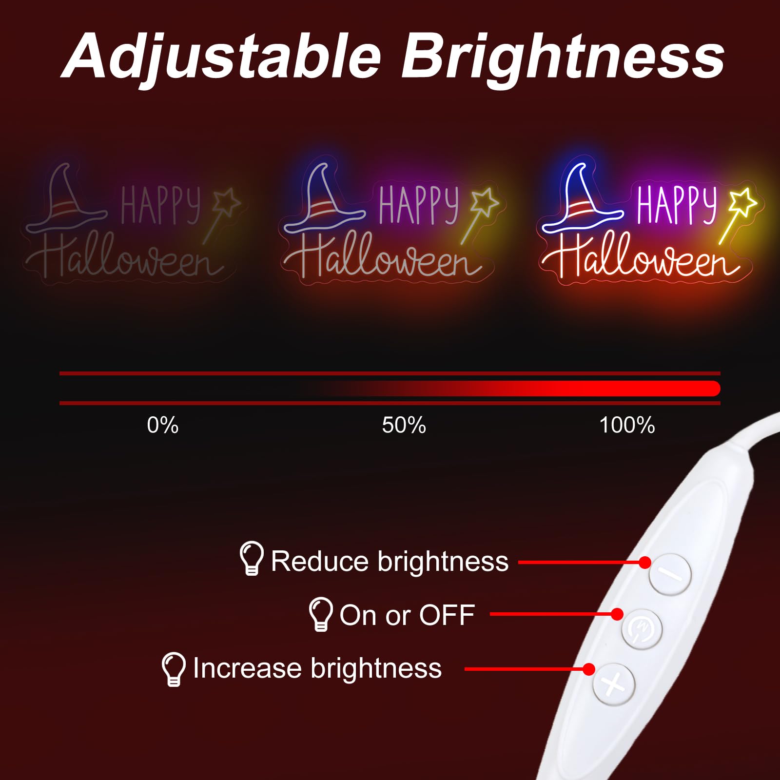 Happy Halloween Bat LED Neon S - Home Decor Lighting Tricks ulasan dan harga