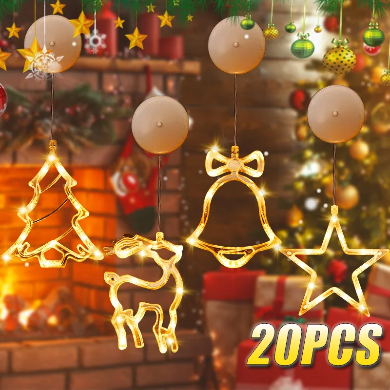 1-20PCS LED Christmas Suction  - Wall Decor Lighting Tree ulasan dan harga