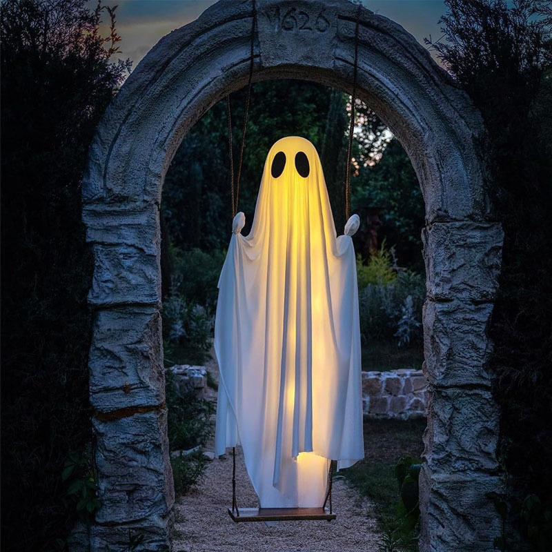 Hanging Swing Ghost Halloween  - Lighting Tree Decor ulasan dan harga