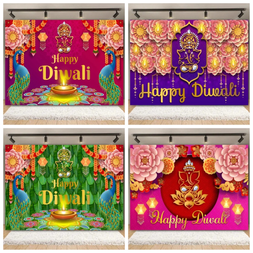 Happy Diwali Festival Backdrop - Lighting Decoration For Diwali ulasan dan harga