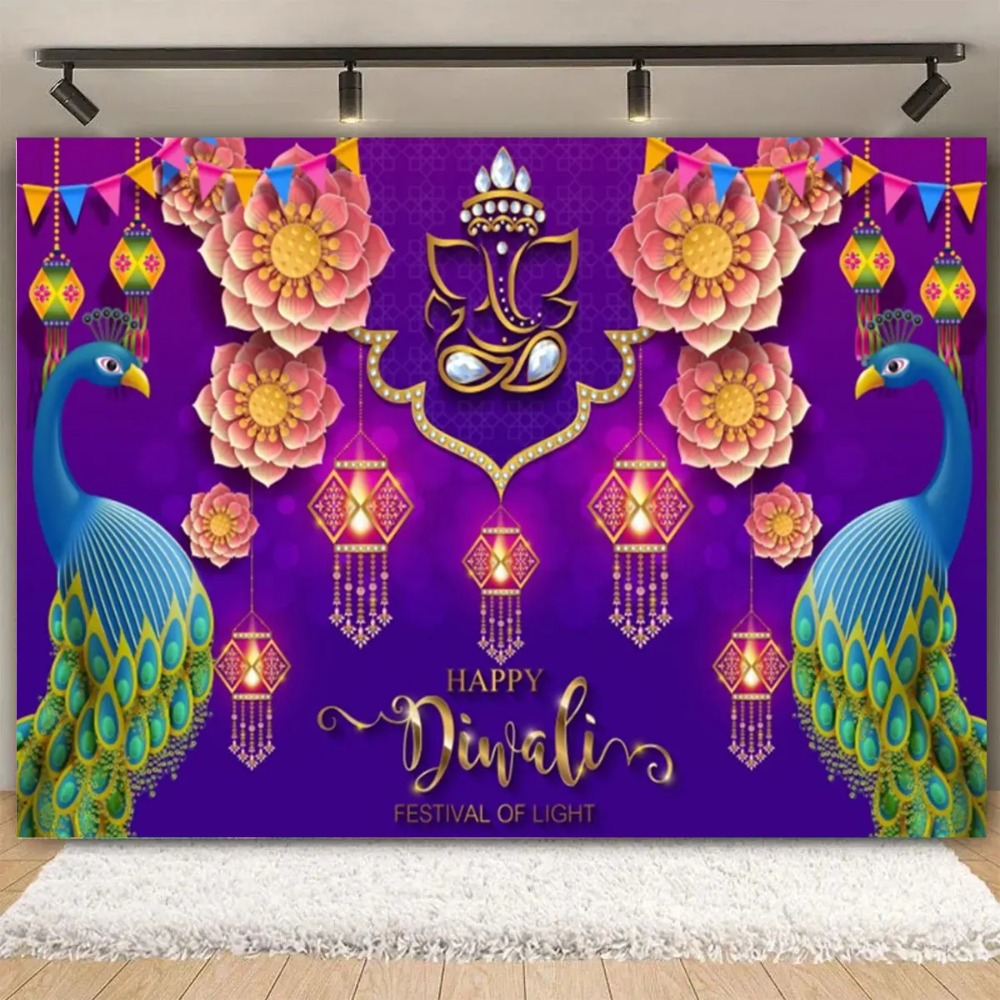 Happy Diwali Festival Backdrop - Lighting Decoration For Diwali ulasan dan harga